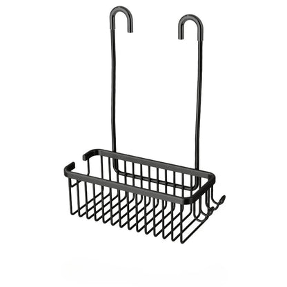 No-Drill Shower Rack & Toilet Storage Basket - Wall-Mounted Aluminum Bathroom Shelf for Bath Products - Hom Haven