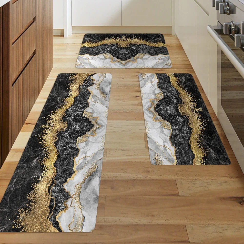 Durable High-End Kitchen Rug - Waterproof Non-Slip Washable Large Carpet for Home Entrance & Floor - Hom Haven