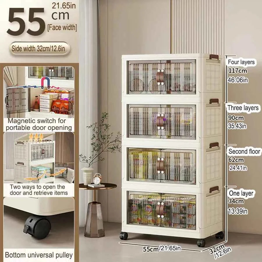 Large Capacity Foldable Wardrobe Storage Cabinet - Dustproof Closet Organizer, Easy to Install - Hom Haven
