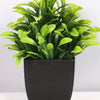 Mini Artificial Eucalyptus Potted Plant - Fake Plant in Black Pot for Indoor Home, Office & Bathroom Decor