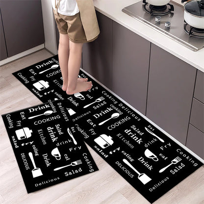 Soft Washable Kitchen Floor Mat - Anti-Slip Long Area Rug for Bedroom, Hallway & Bathroom Entrance - Hom Haven