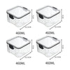 5-Piece Transparent Sealed Storage Jar Set - Stackable Airtight Kitchen Organizer for Dried Goods & Multigrain (700ml-1800ml)