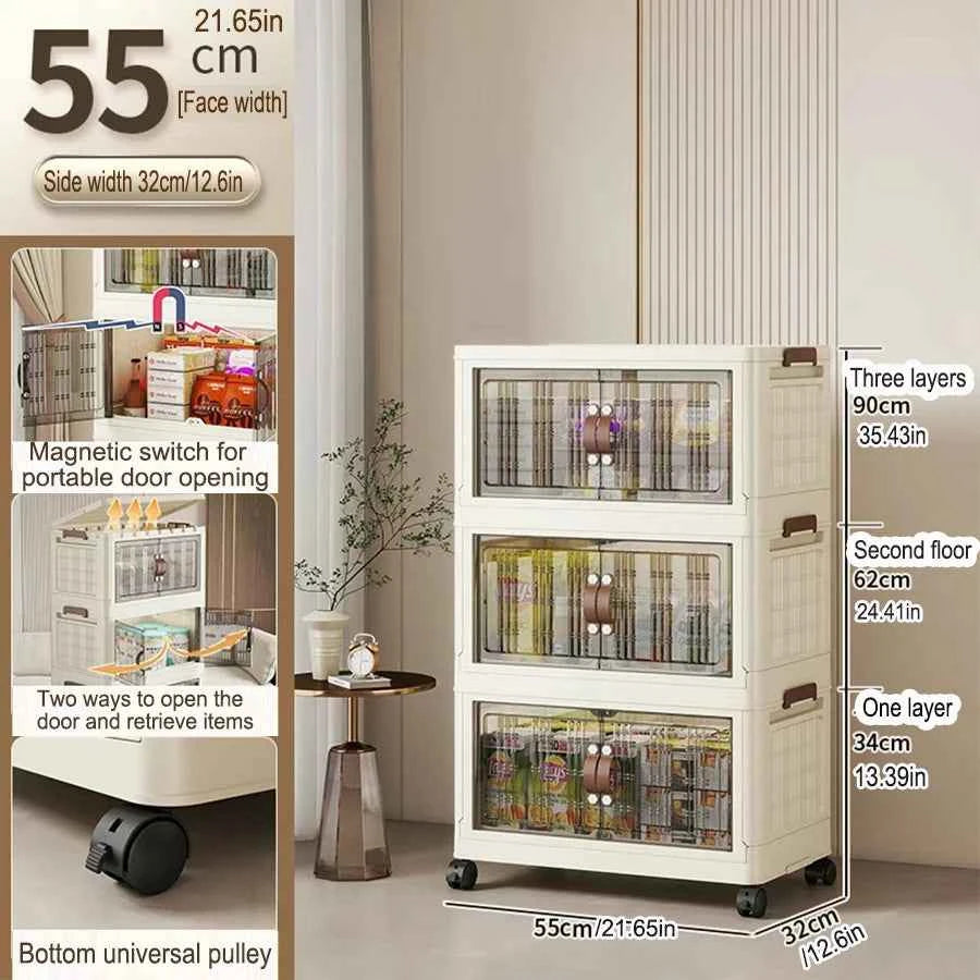 Large Capacity Foldable Wardrobe Storage Cabinet - Dustproof Closet Organizer, Easy to Install - Hom Haven