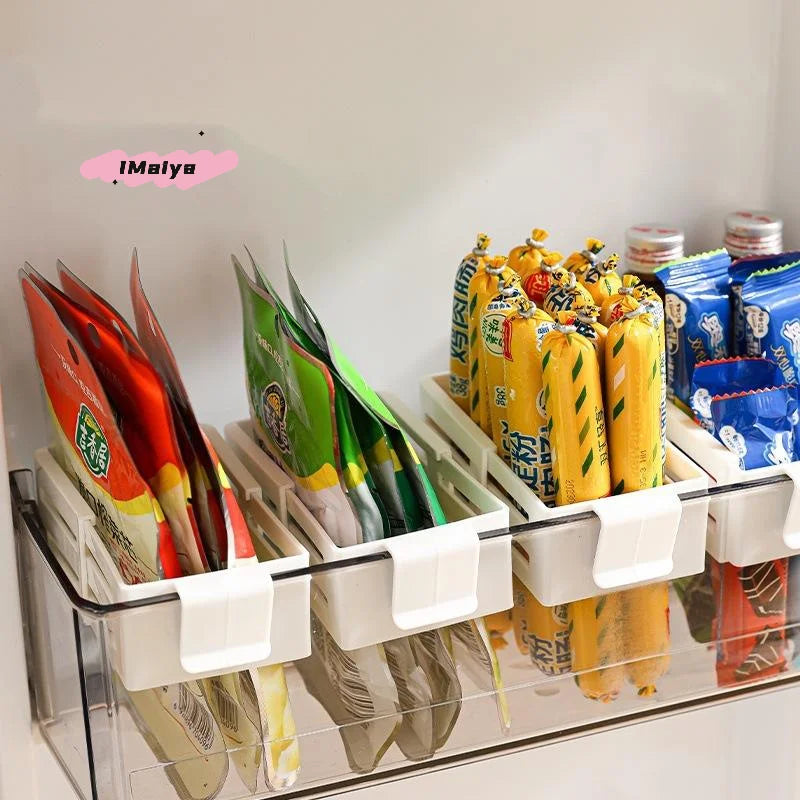 Fridge Side Door Storage Dividers – Adjustable Sorting Clips (1–5PCS)
