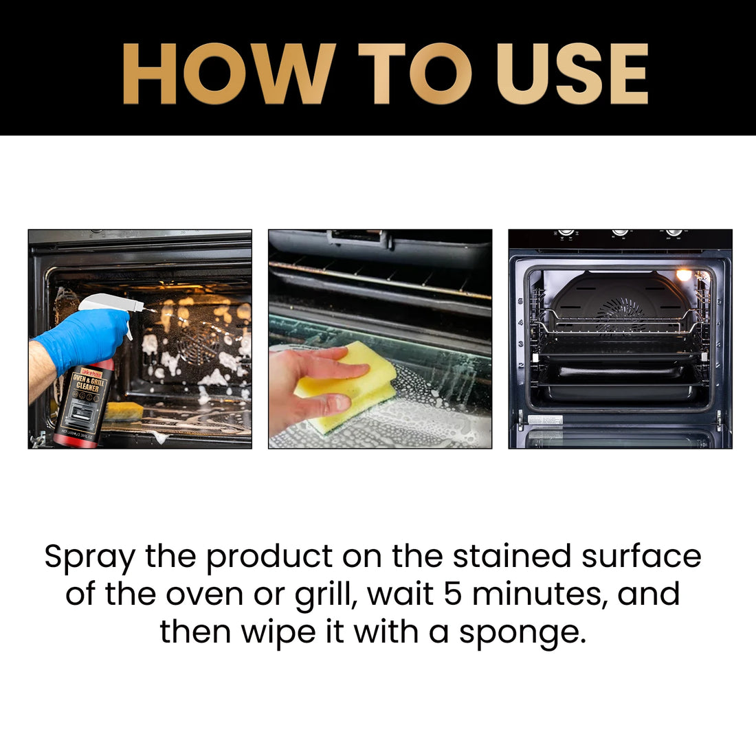 Oven Cleaning Foam Spray Removes Oil Stains for Kitchen Appliances