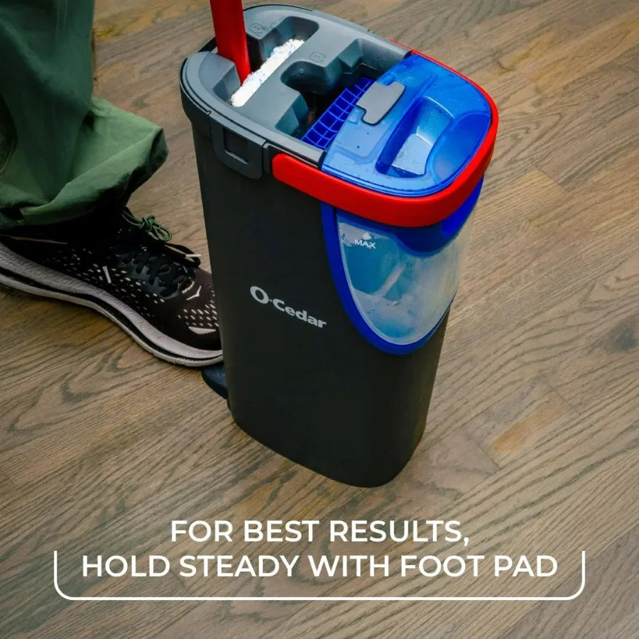 O-Cedar H2prO Flat Mop System Dual-Tank Clean and Dirty Water Separation