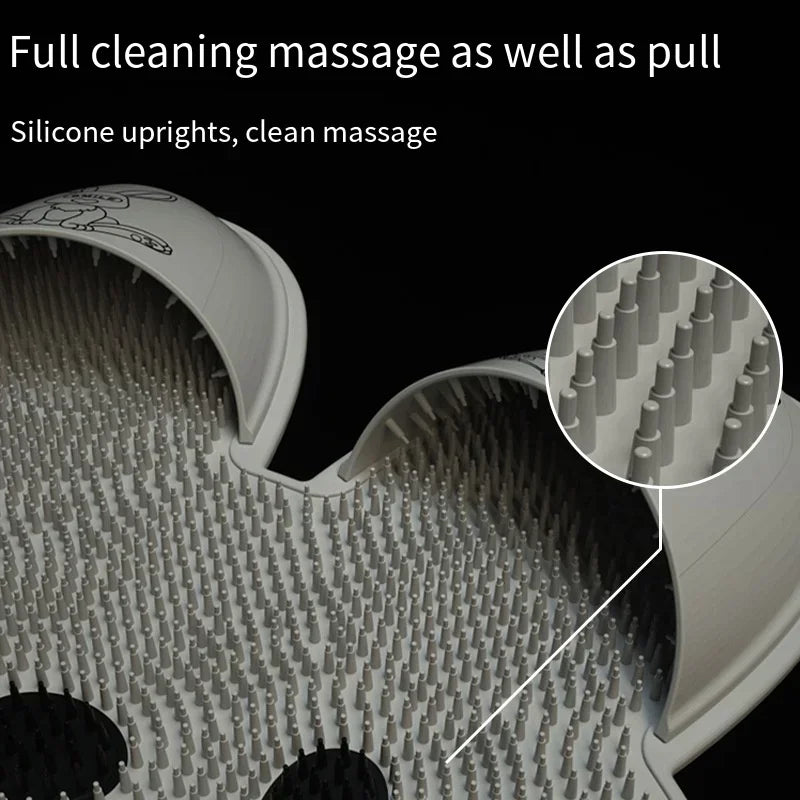 Silicone Foot Massage Bathroom Mat - Anti-Slip Back Massage & Dead Skin Removal Shower Floor Pad (45x45cm) - Hom Haven