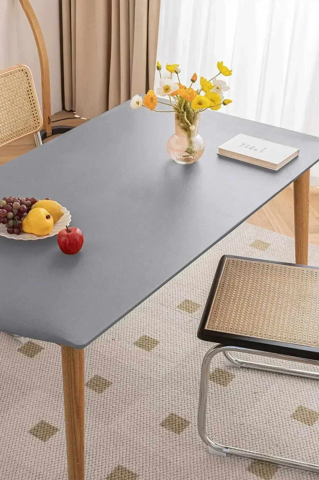 1pc tablecloth pad in durable waterproof leather - customised cover for table or dining table