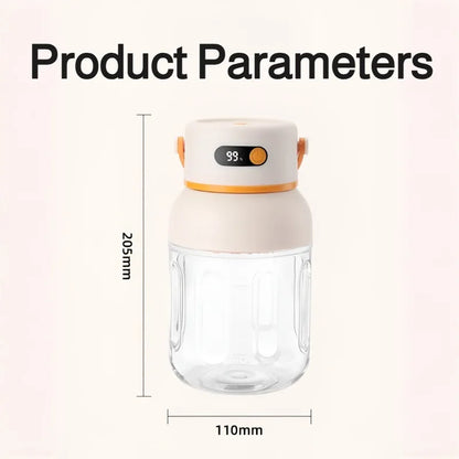 Portable Mini Blender USB Rechargeable Juicer Cup Multifunctional Ice Crushing Mixer for Home Travel Personal Fruit Juice - Hom Haven