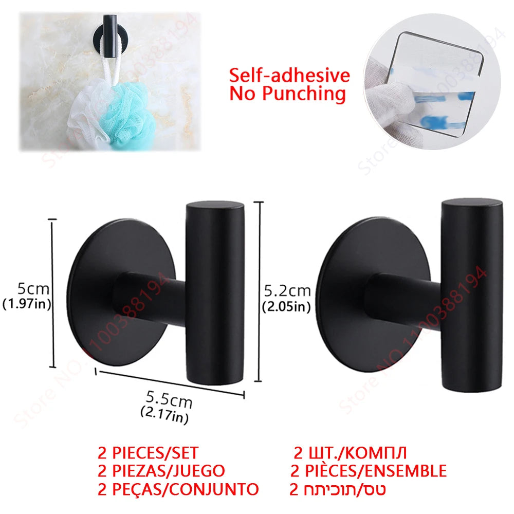 Adhesive Toilet Roll Paper Holder Organizer Wall Mount Storage Stand Kitchen Bathroom No Drill Tissue Towel Dispenser Stainless