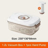 Vacuum Sealed Food Storage Box - Large Capacity Transparent Fresh-Keeping Kitchen Container with Pump
