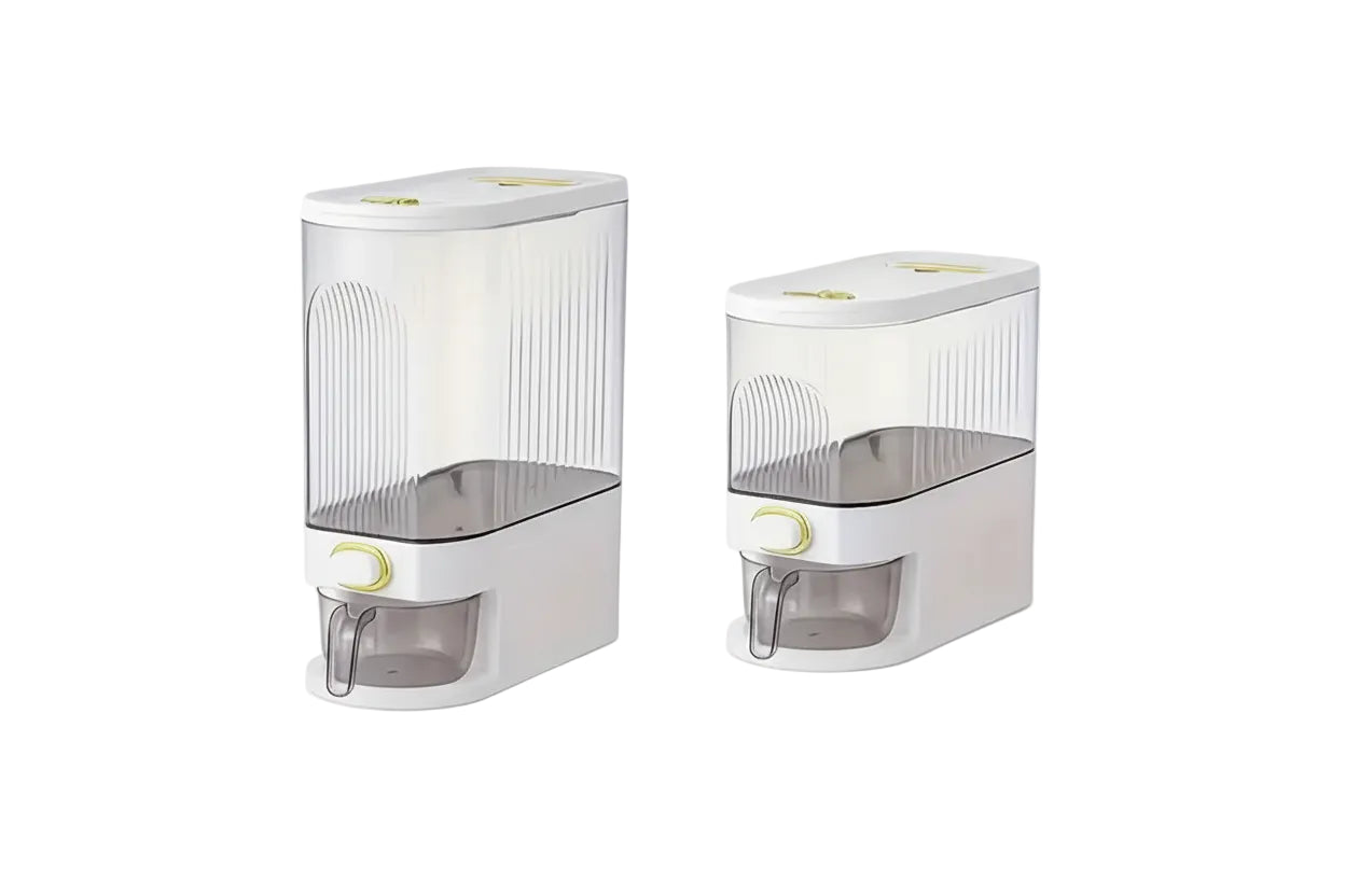 5kg/10kg Rice Dispenser - Large Pantry Storage Container with Measuring Cup