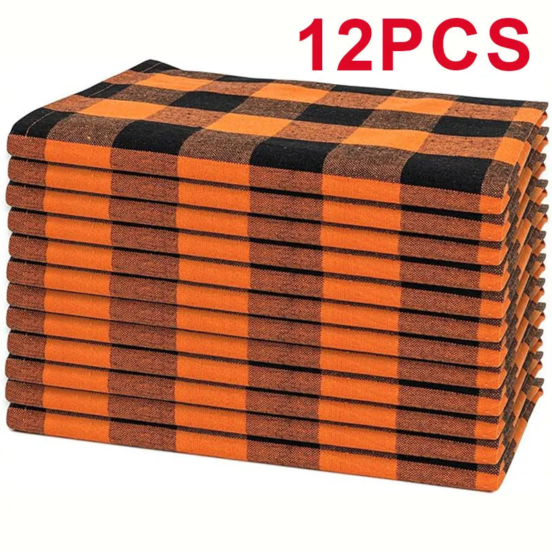 Set Of 6/12/24 40x40cm Tablecloth Napkins, Durable Polyester Thickened Pads, Reusable Kitchen, Dining, Holiday Decorations