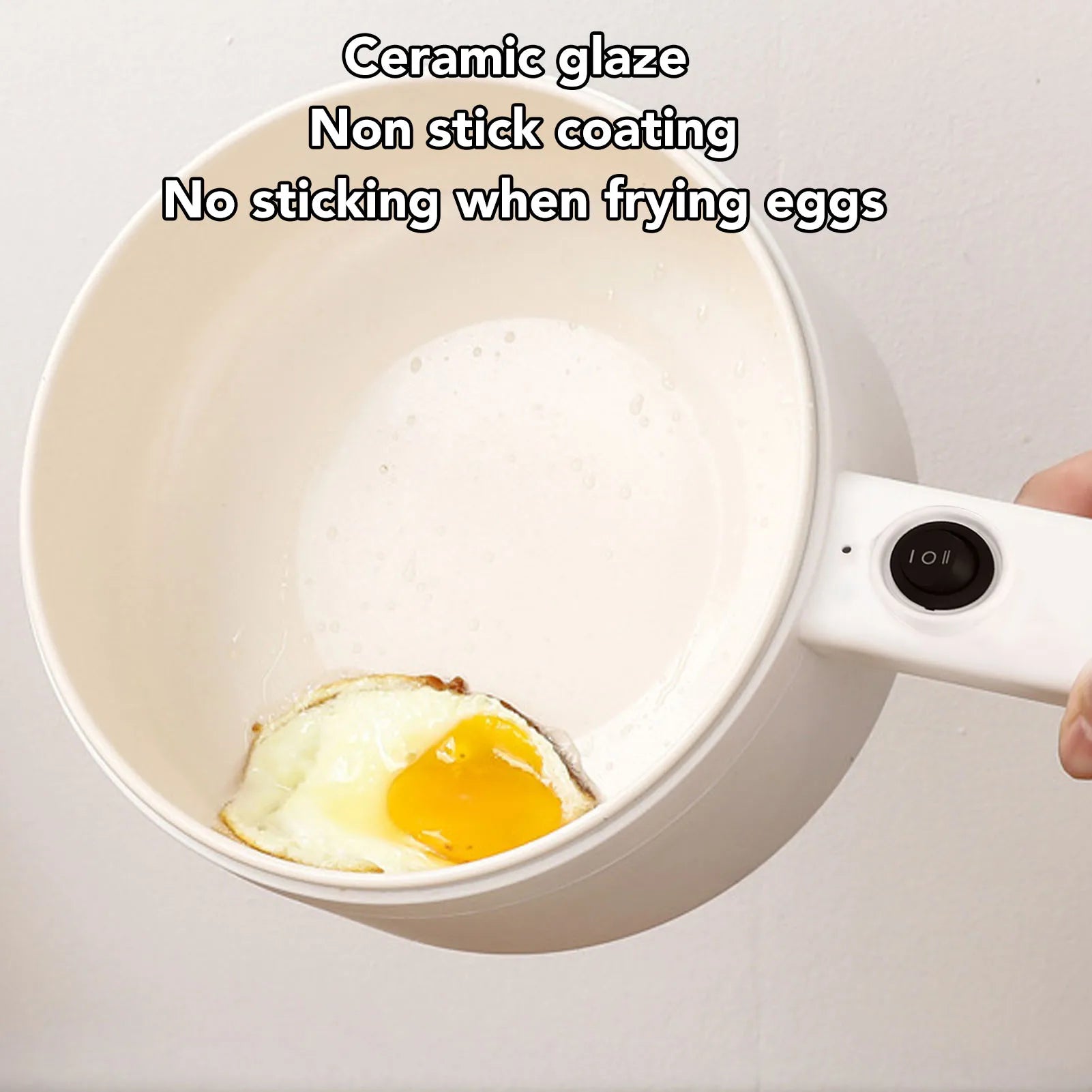 1.8L Electric Mini Cooking Pot – Non-Stick Ramen Cooker with Steamer (600W)