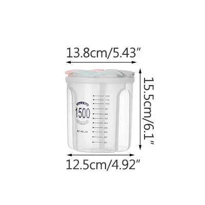 Moisture-Proof Sealed Grain Food Storage Tank - Multi-Grid Large Capacity Transparent Kitchen Organizer
