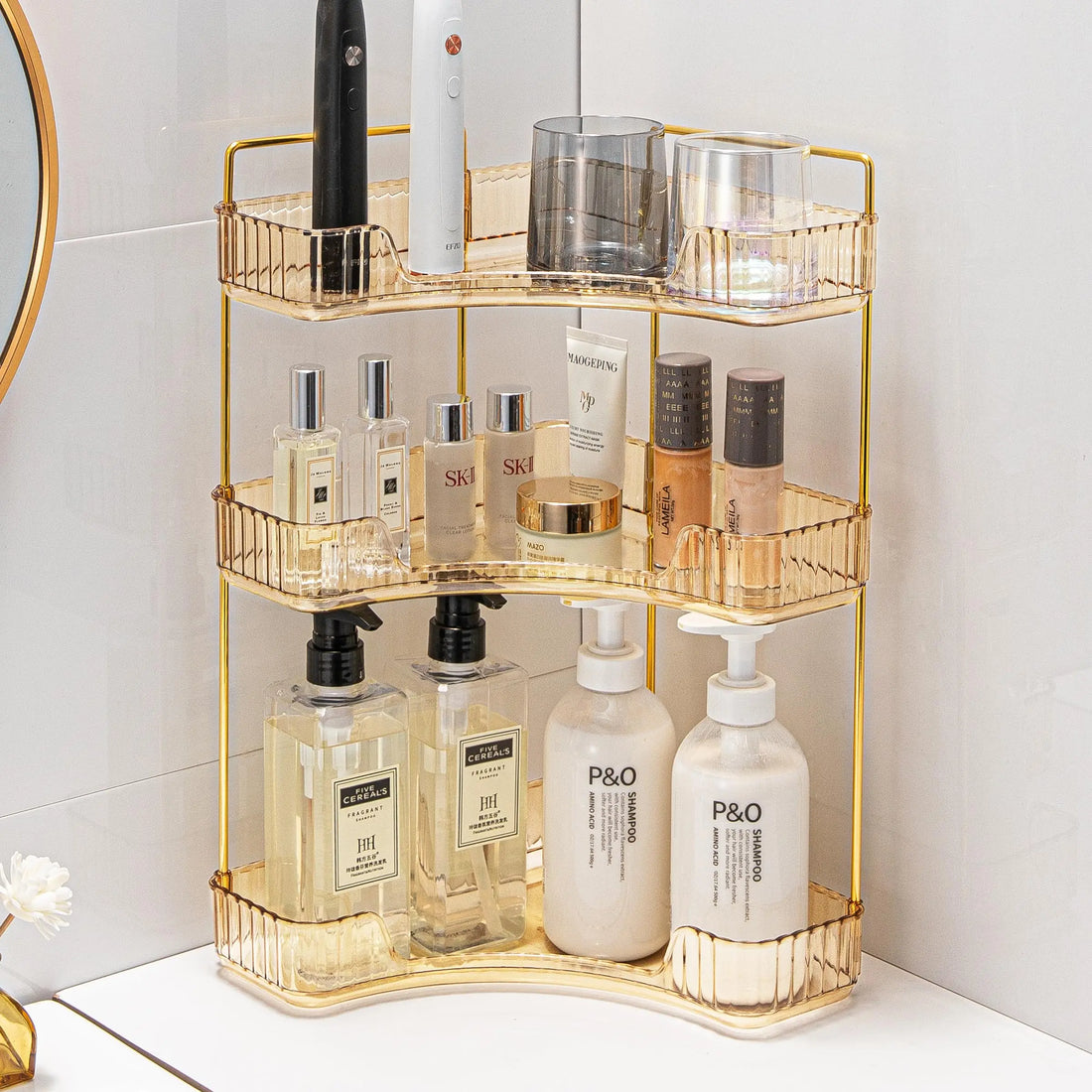Bathroom Countertop Skincare & Perfume Organizer Tray