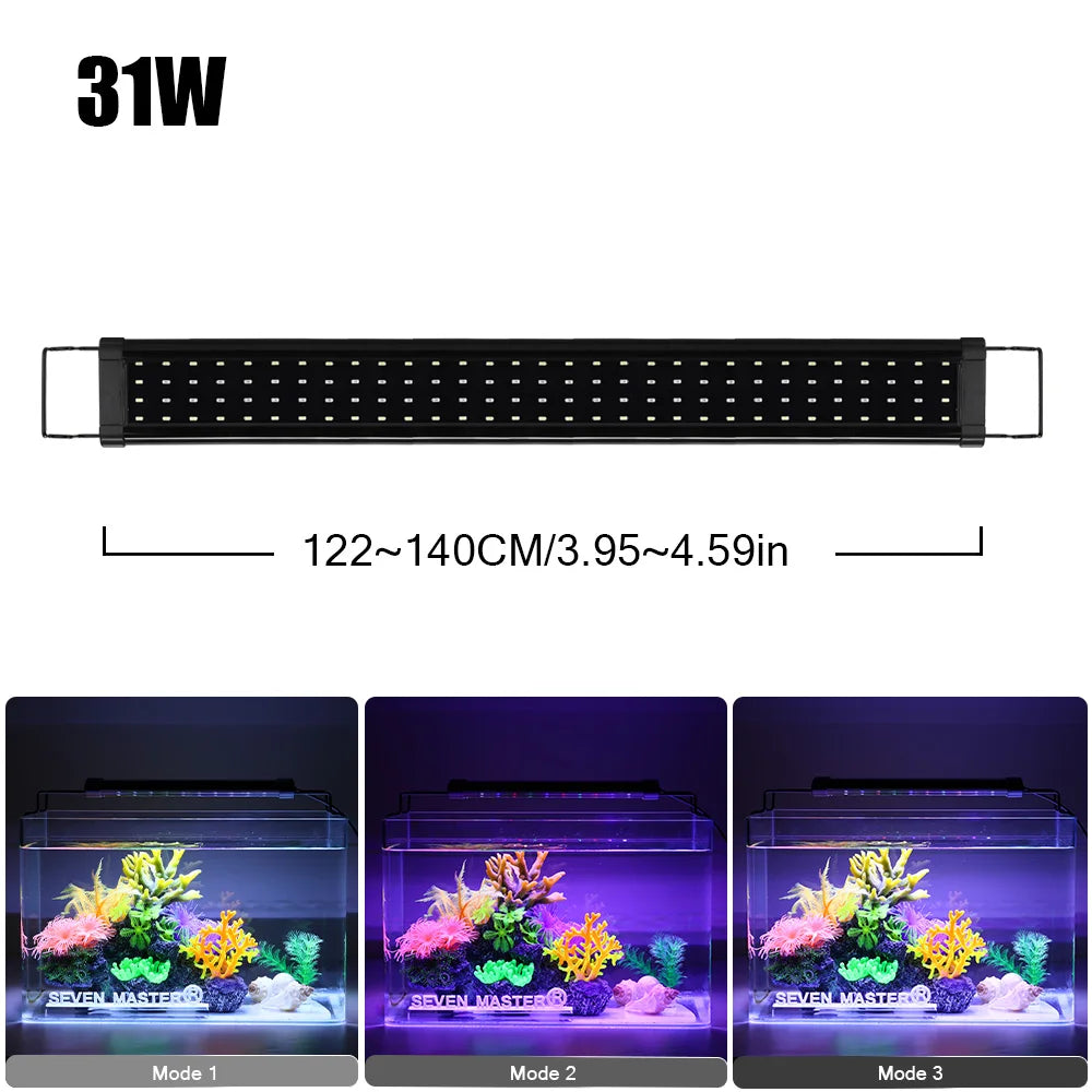 Aluminum Alloy Aquarium Clip-On LED Lamp for Fish Tank Plants
