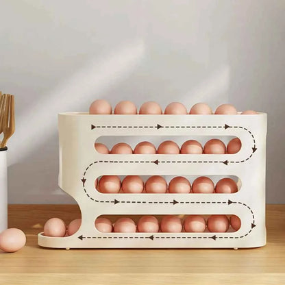 4-Layer Automatic Egg Dispenser - Smart Fridge Egg Organizer for Efficient Storage - Hom Haven