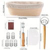 Sourdough Bread Baking Starter Kit with Proofing Baskets & Tools