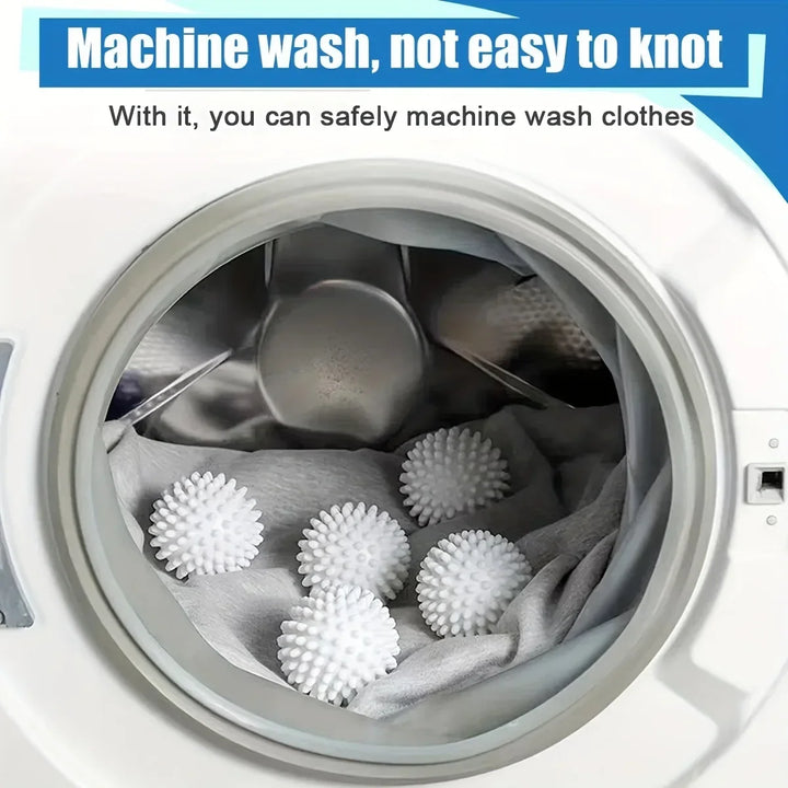 Reusable Anti-Winding Laundry Balls - Dryer & Washing Machine Balls for Tangle-Free Laundry (1/6 Pcs)