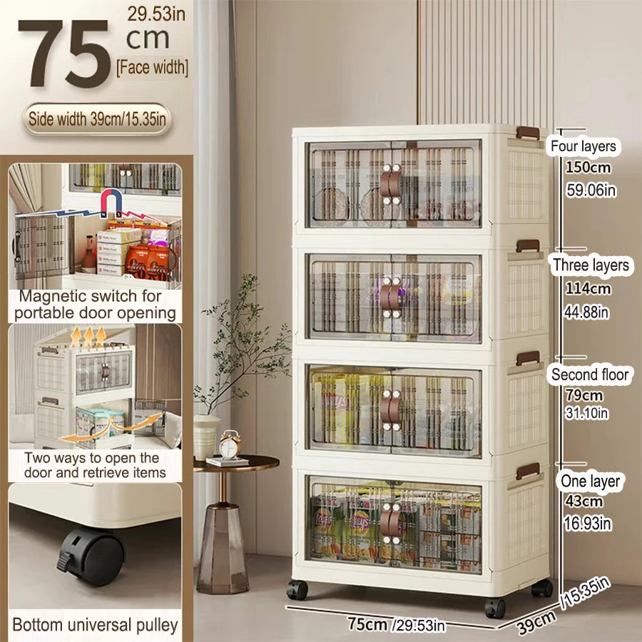 Large Capacity Foldable Wardrobe Storage Cabinet - Dustproof Closet Organizer, Easy to Install - Hom Haven