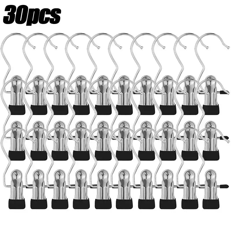 Stainless Steel Multi-Clip Clothes Hanger