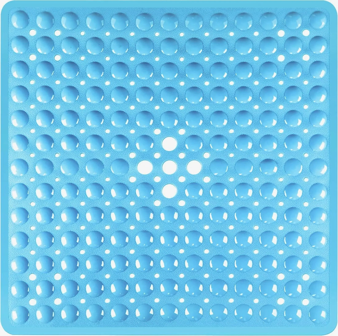 21x21 Inch Square Non-Slip Shower Mat - Clear PVC Anti-Slip Bathroom Stall Floor Mat