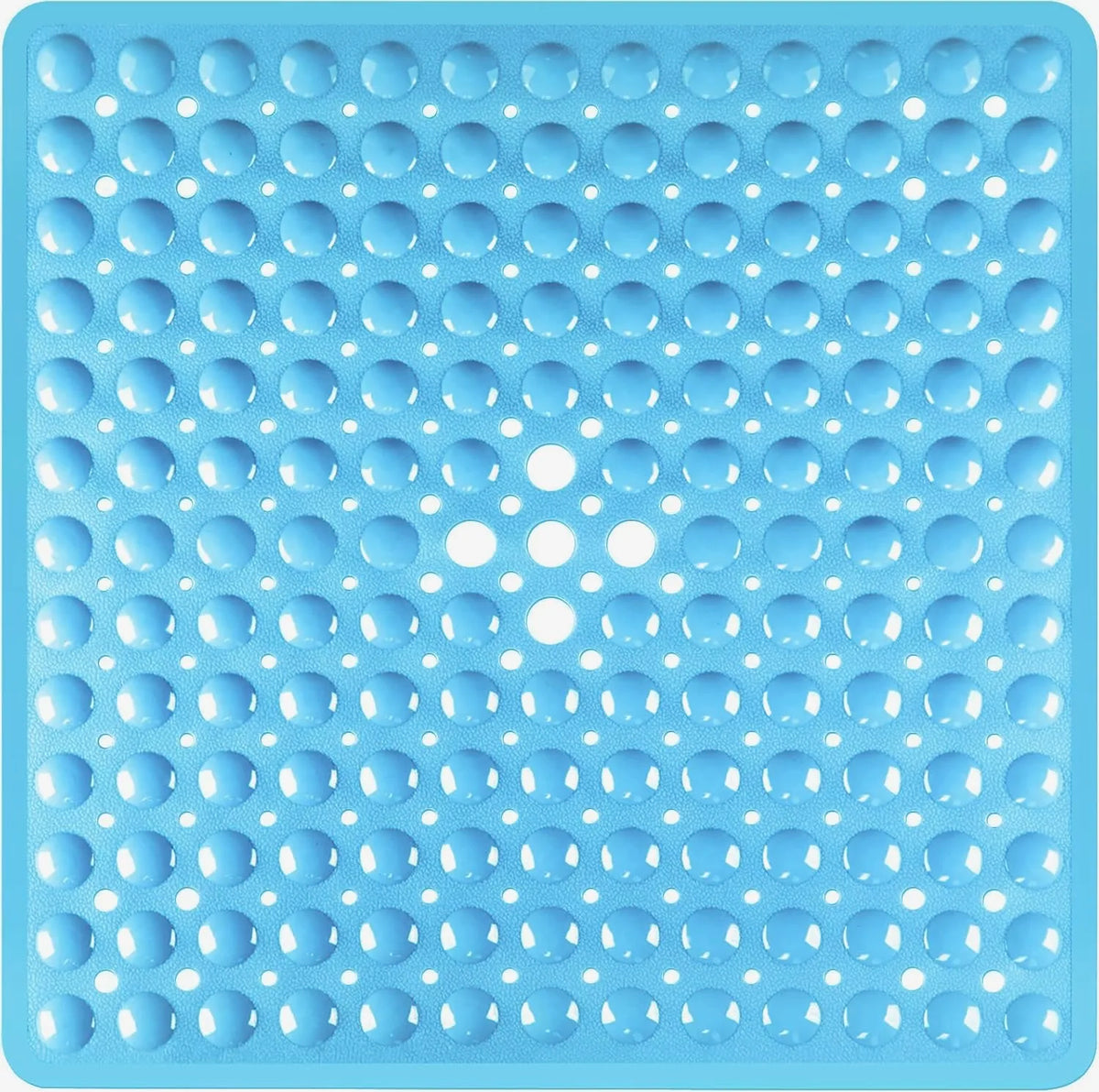 21x21 Inch Square Non-Slip Shower Mat - Clear PVC Anti-Slip Bathroom Stall Floor Mat - Hom Haven
