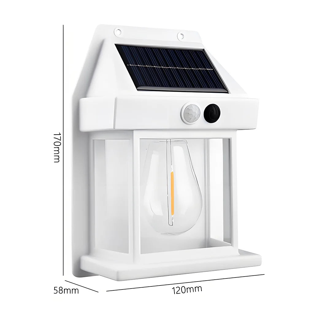 Solar Powered Waterproof LED Wall Light with Motion Sensor for Outdoor Garden
