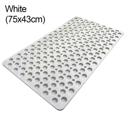 Non-Slip Bath Mat with Drain Holes & Suction Cups - Easy Clean Bathtub Mat Bathroom Accessory - Hom Haven