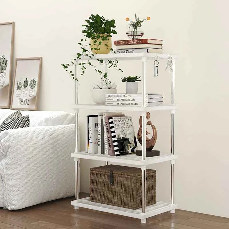 4-Layer Multi-Purpose Floor Standing Storage Rack - Bathroom, Kitchen & Living Room Organizer - Hom Haven