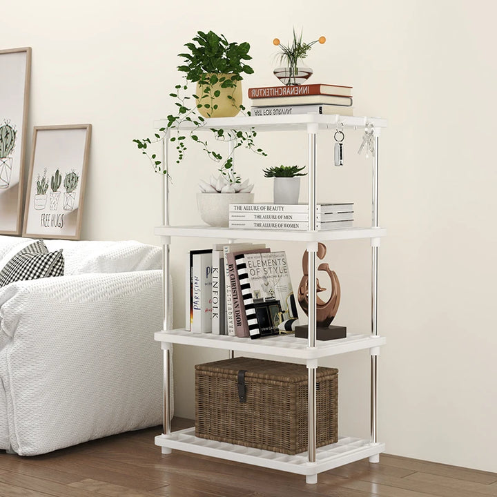 4-Layer Multi-Purpose Floor Standing Storage Rack - Bathroom, Kitchen & Living Room Organizer