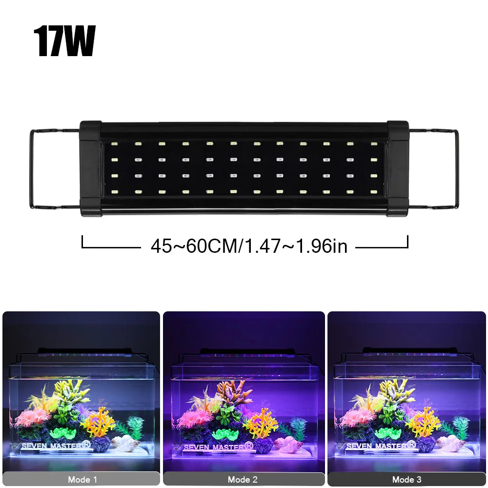 Aluminum Alloy Aquarium Clip-On LED Lamp for Fish Tank Plants