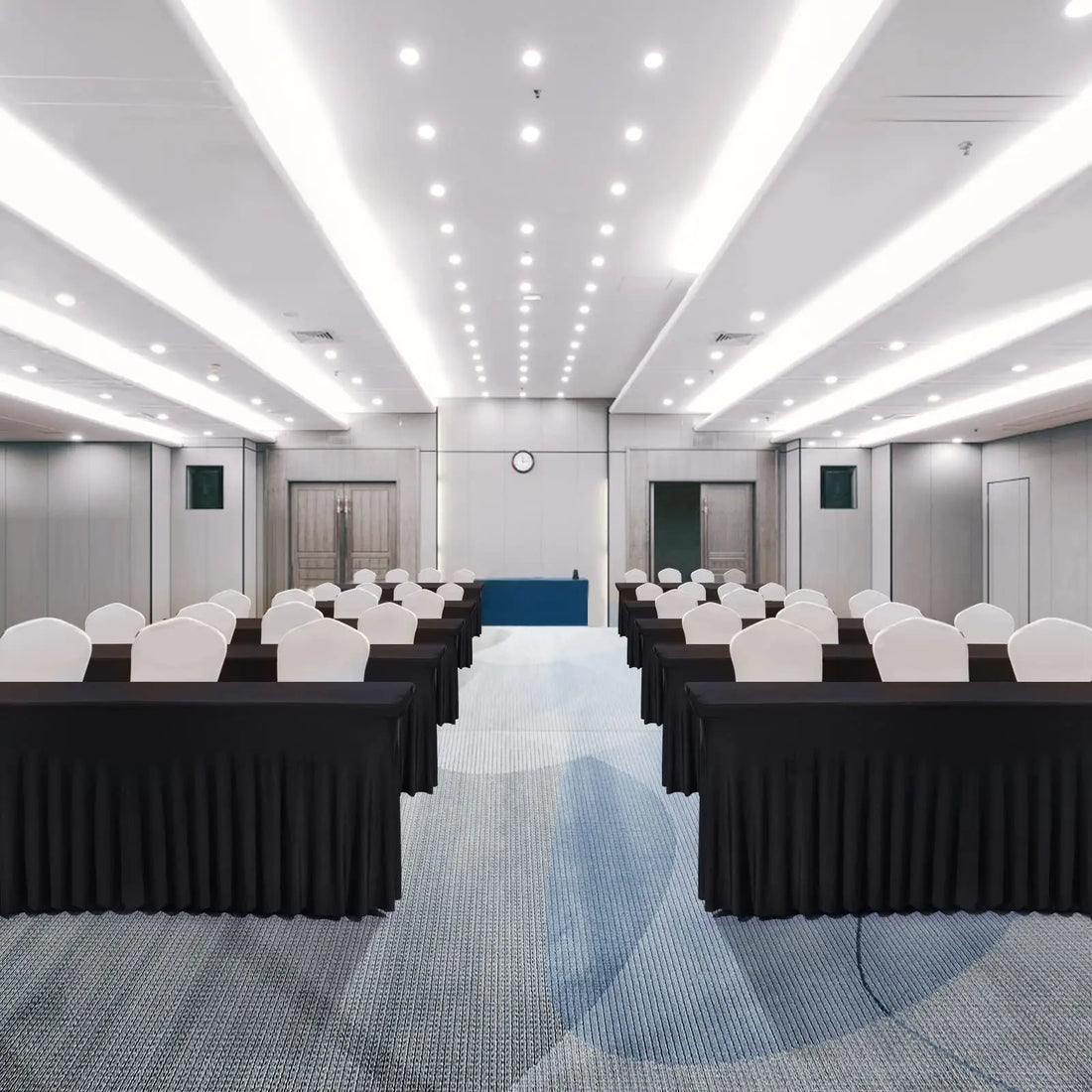 4Ft 6Ft 8Ft Spandex Table Skirt Universal Fitted Stretch Tablecloth for Party, Banquet, Wedding and Events