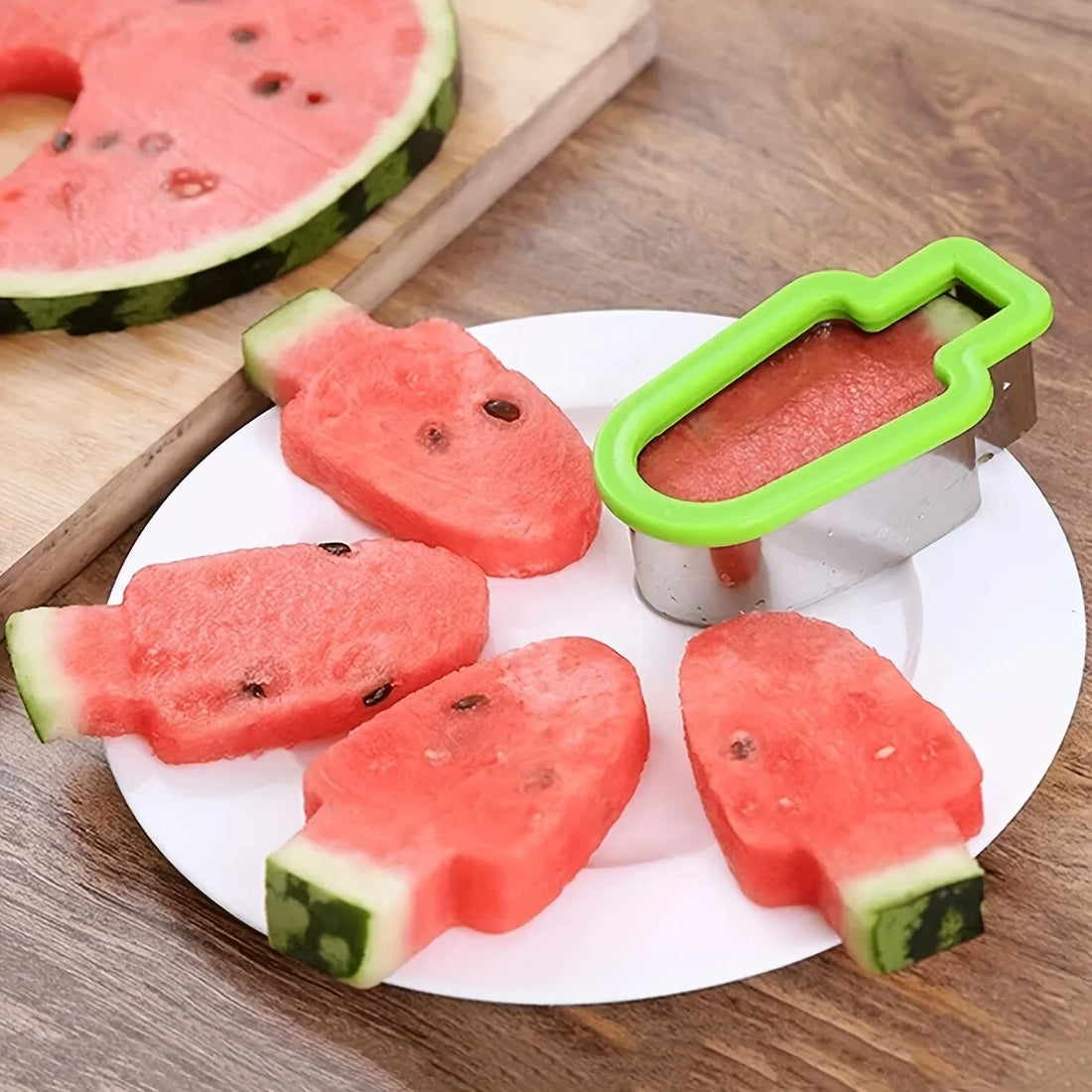 Stainless Steel Watermelon Slicer Popsicle Mold Summer Fruit Cutter