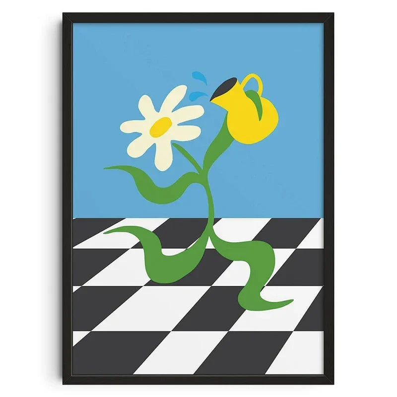 Retro Abstract Nourishing Soul Canvas Wall Art - Classic Unframed Print Poster for Home & Living Room Decoration - Hom Haven