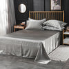 Satin Bedsheet Mattress Cover Faux Silk Flat Sheet Pillowcase Sets Bedspread Bedding Full Queen King Size for Bedroom Home Decor