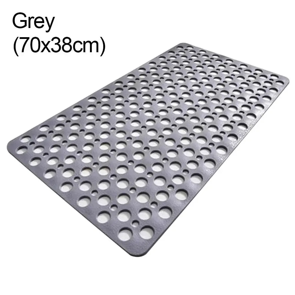 Bath Mat With Drain Holes Non Slip Bath Mat Easy Clean Bathtub Mat With Drain Holes And Suction Cups Bathroom Accessories