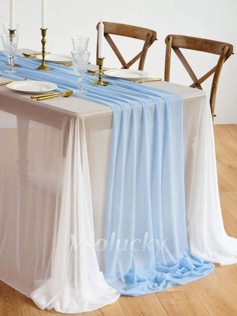 Table Runner Luxury Sheer for Wedding Rustic Boho Party Bridal Shower Birthday Christmas Decorations