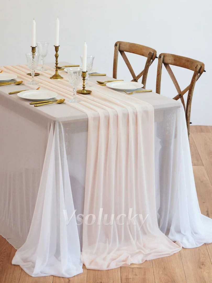 Table Runner Luxury Sheer for Wedding Rustic Boho Party Bridal Shower Birthday Christmas Decorations