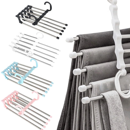 Folding Pants Hanger Space-Saving Clothes Organizer - Hom Haven