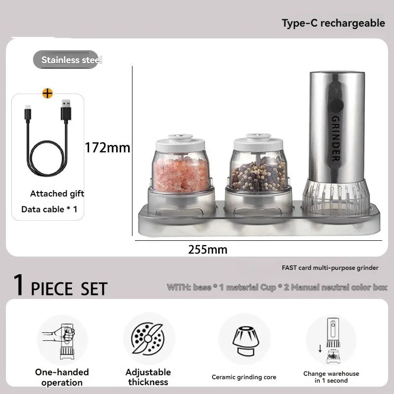 Multi-Functional Electric Pepper & Salt Grinder