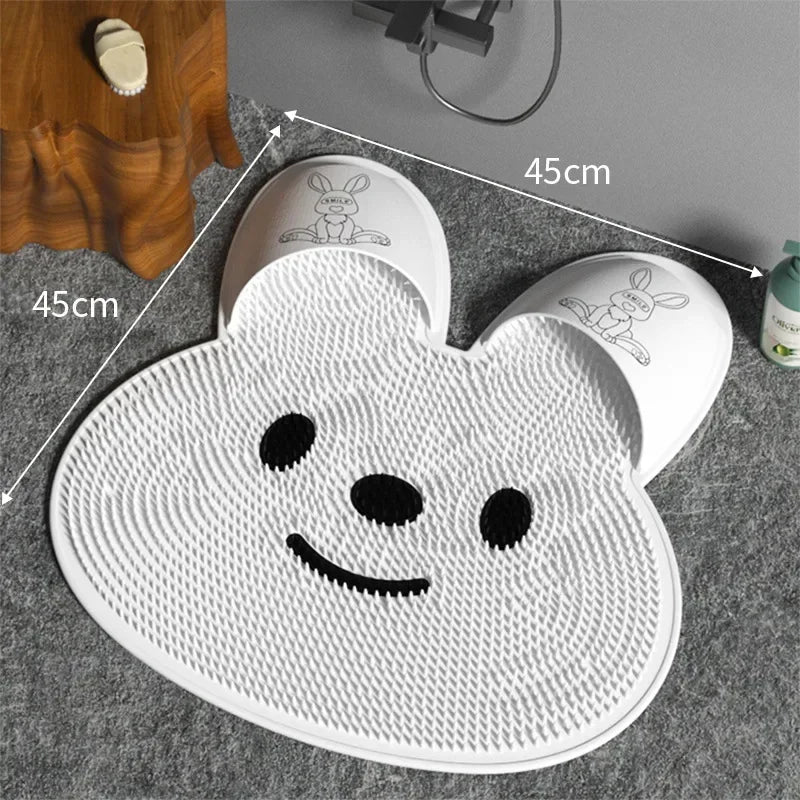 Silicone Foot Massage Bathroom Anti Slip Pad Back Massage Bathing Foot Massage Dead Skin Removal Tool Shower Floor Mat