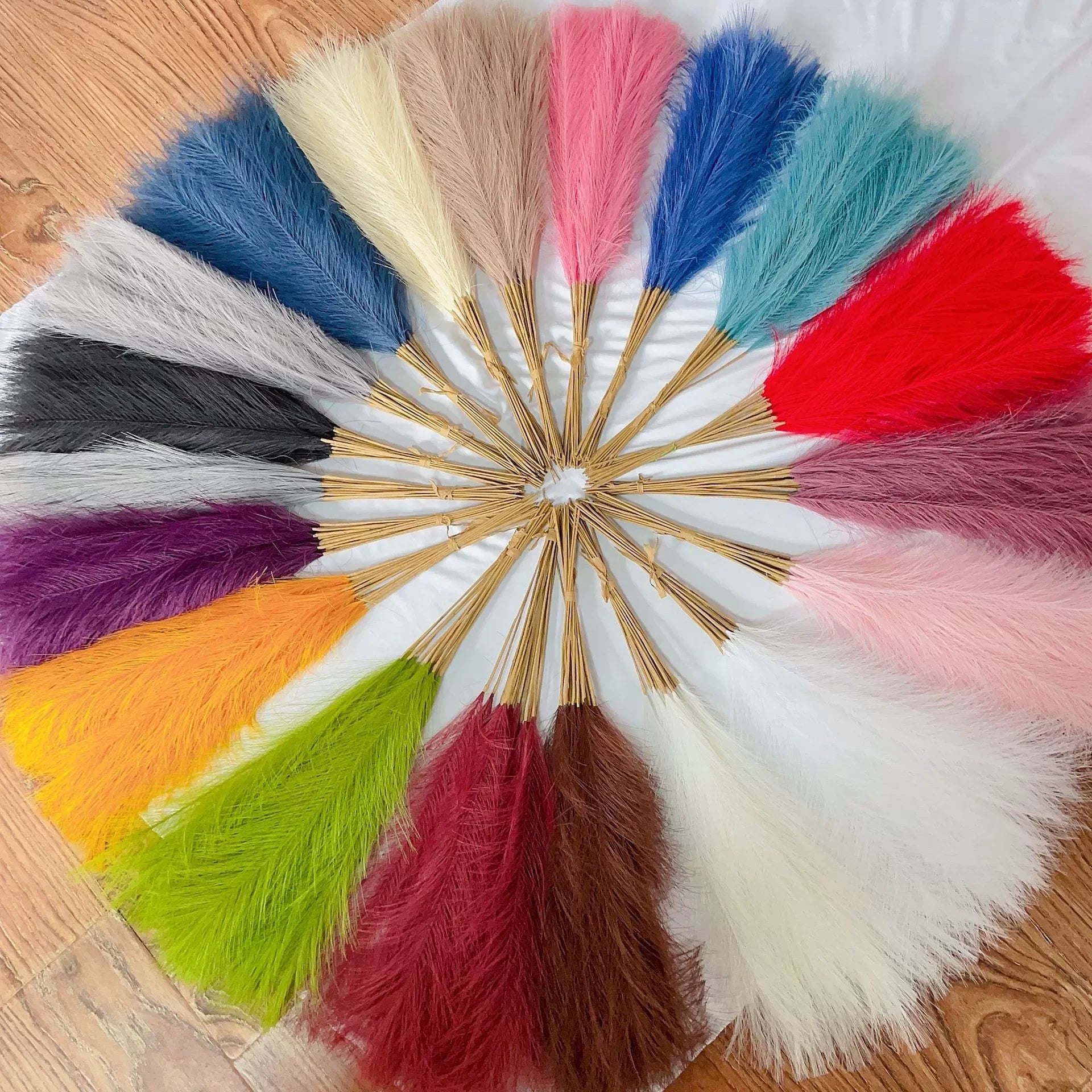 55cm  10pcs Artificial Grass Flower Bouquet for Home Wedding Decoration DIY Party Bedroom Fake Plant Flowers Vase Decor Reed