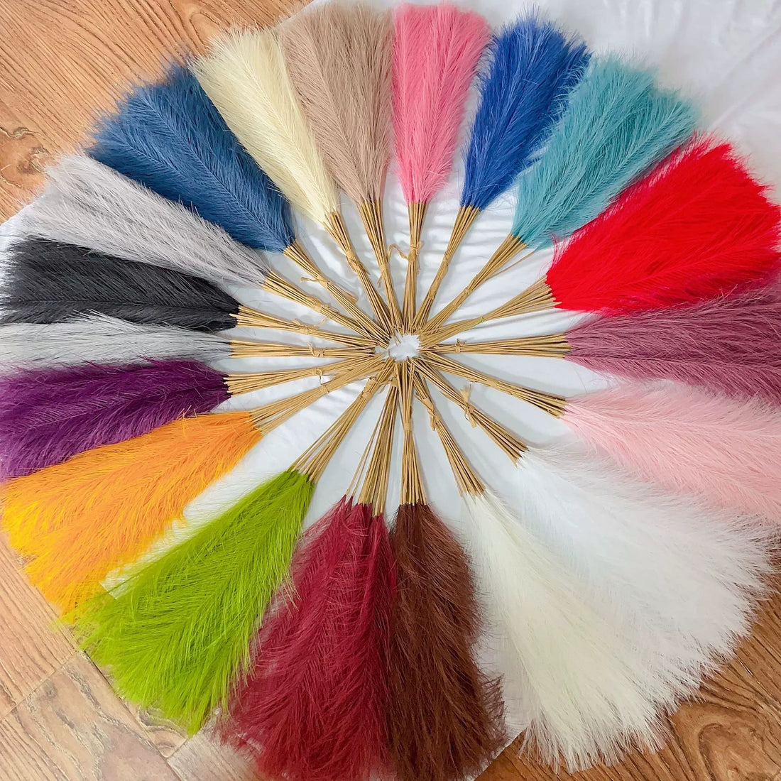 55cm  10pcs Artificial Grass Flower Bouquet for Home Wedding Decoration DIY Party Bedroom Fake Plant Flowers Vase Decor Reed