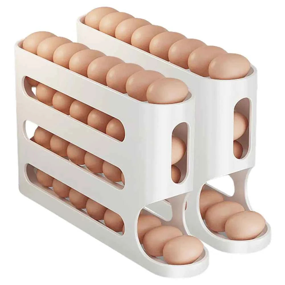 4-Layer Automatic Egg Dispenser - Smart Fridge Egg Organizer for Efficient Storage - Hom Haven