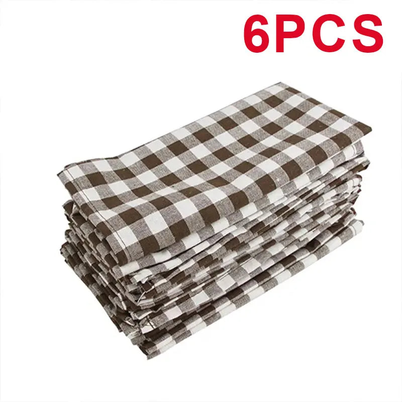 Set Of 6/12/24 40x40cm Tablecloth Napkins, Durable Polyester Thickened Pads, Reusable Kitchen, Dining, Holiday Decorations