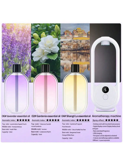 Rechargeable Portable Aromatherapy Diffuser with Essential Oil Deodorizer - Hom Haven