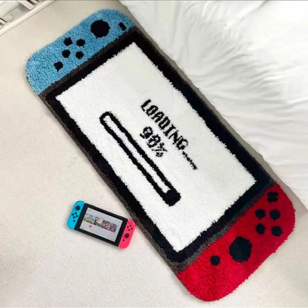 VIKAMA Game Controller Shaped Rug - Cartoon Plush Floor Mat for Bedroom & Kids' Play Area
