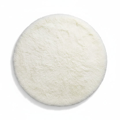 VIKAMA Ultra Soft Shaggy Round Rug - Fluffy White Carpet for Living Room, Bedroom & Kids Room - Hom Haven